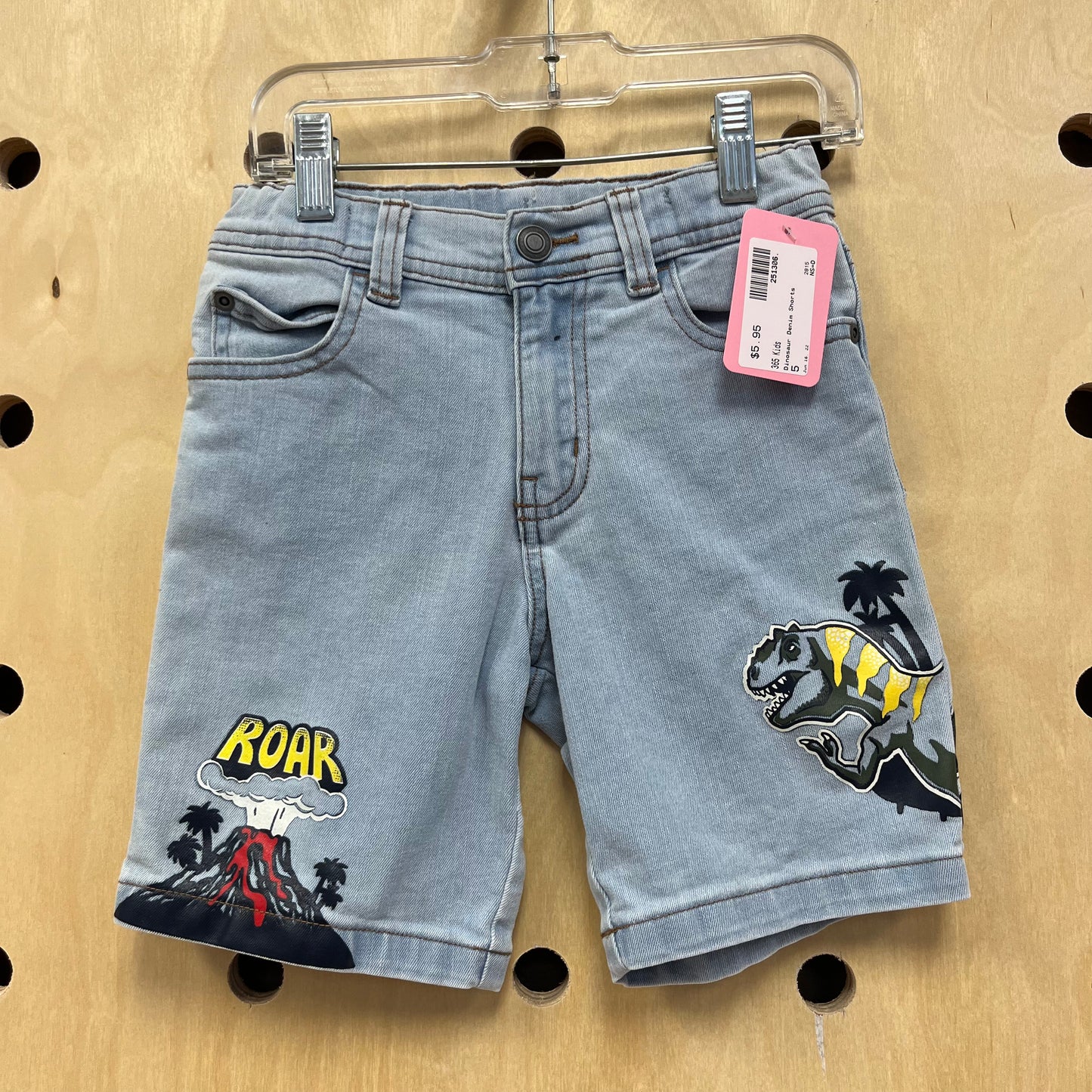 Dinosaur Denim Shorts
