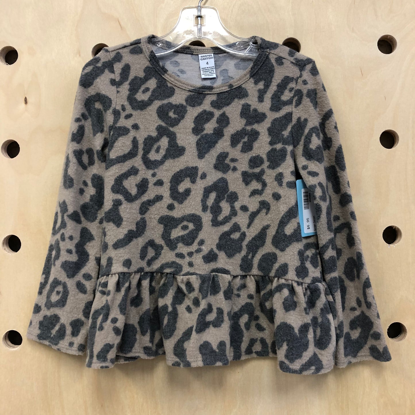 Animal Print Soft LS Top