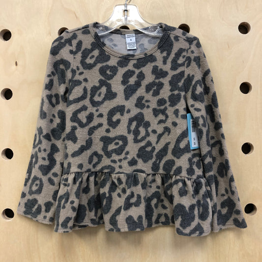 Animal Print Soft LS Top