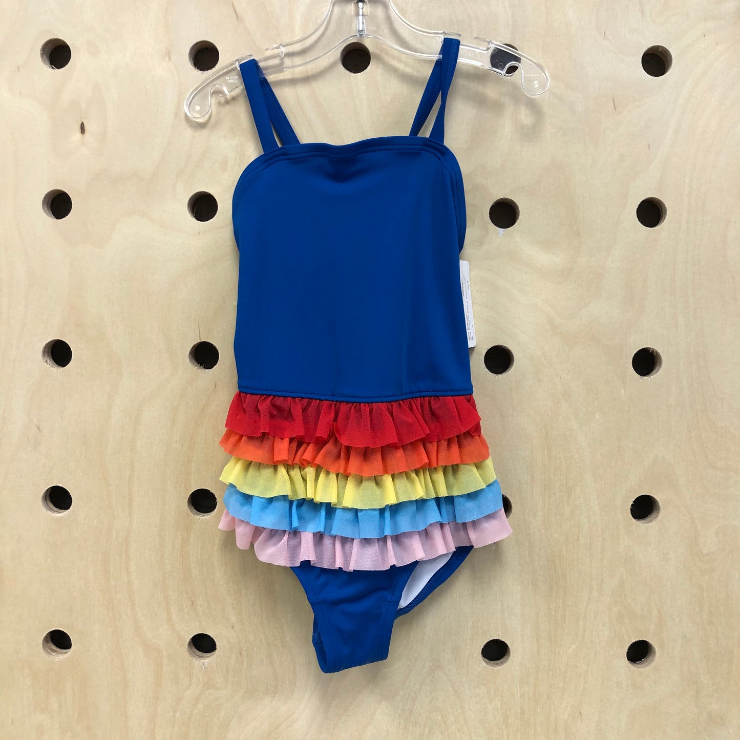 Blue Rainbow Ruffle Swimsuit