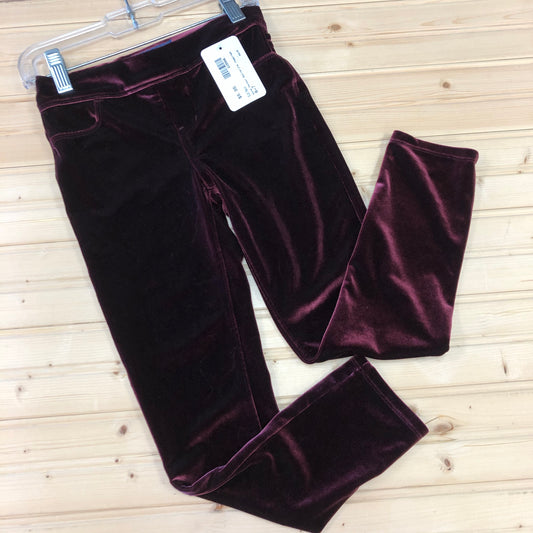 Wine Velour Ballerina Jeggings