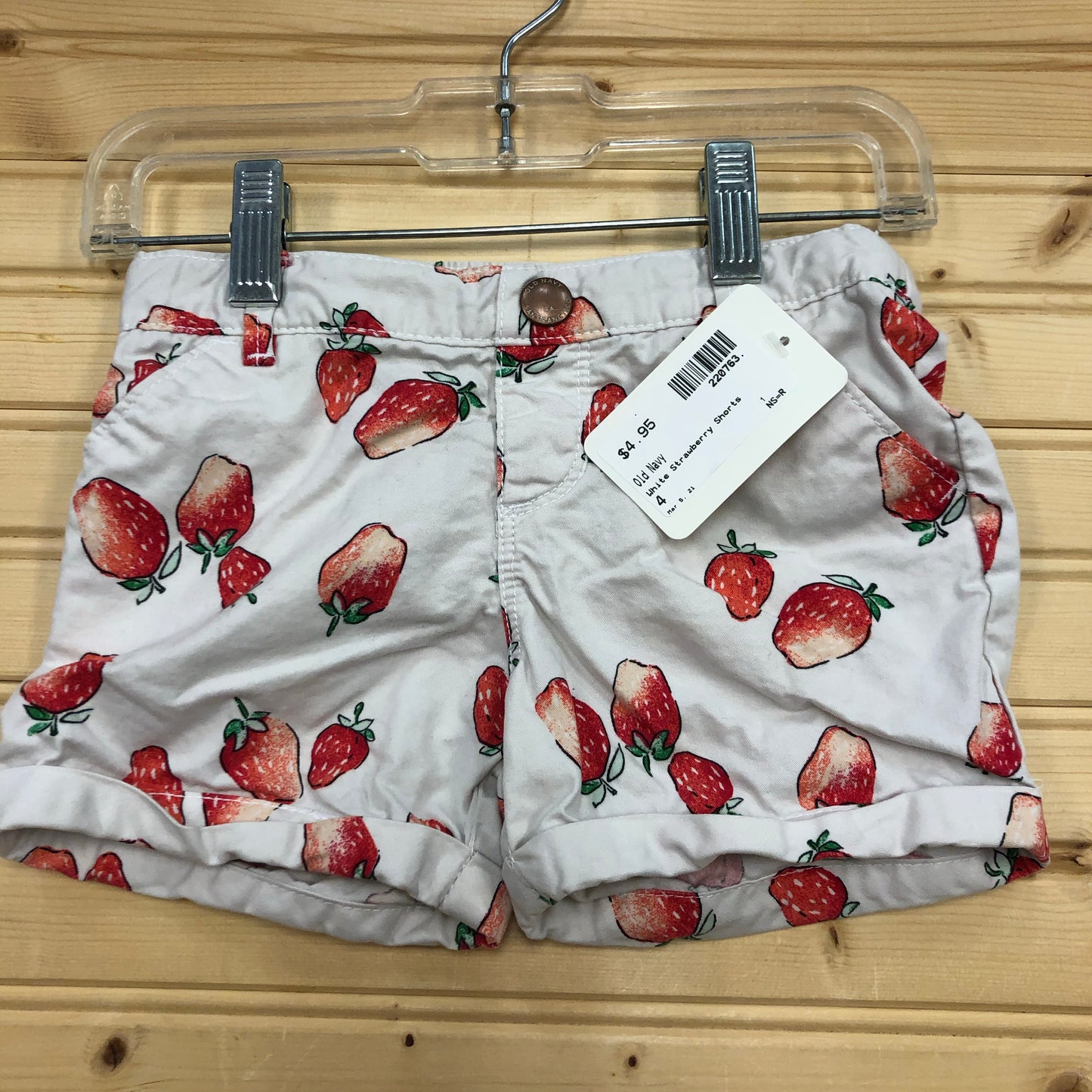 White Strawberry Shorts