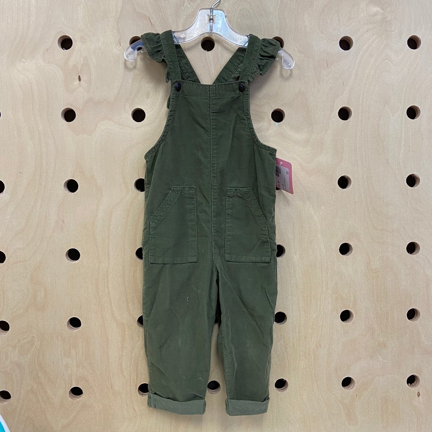 Green Cord Overalls
