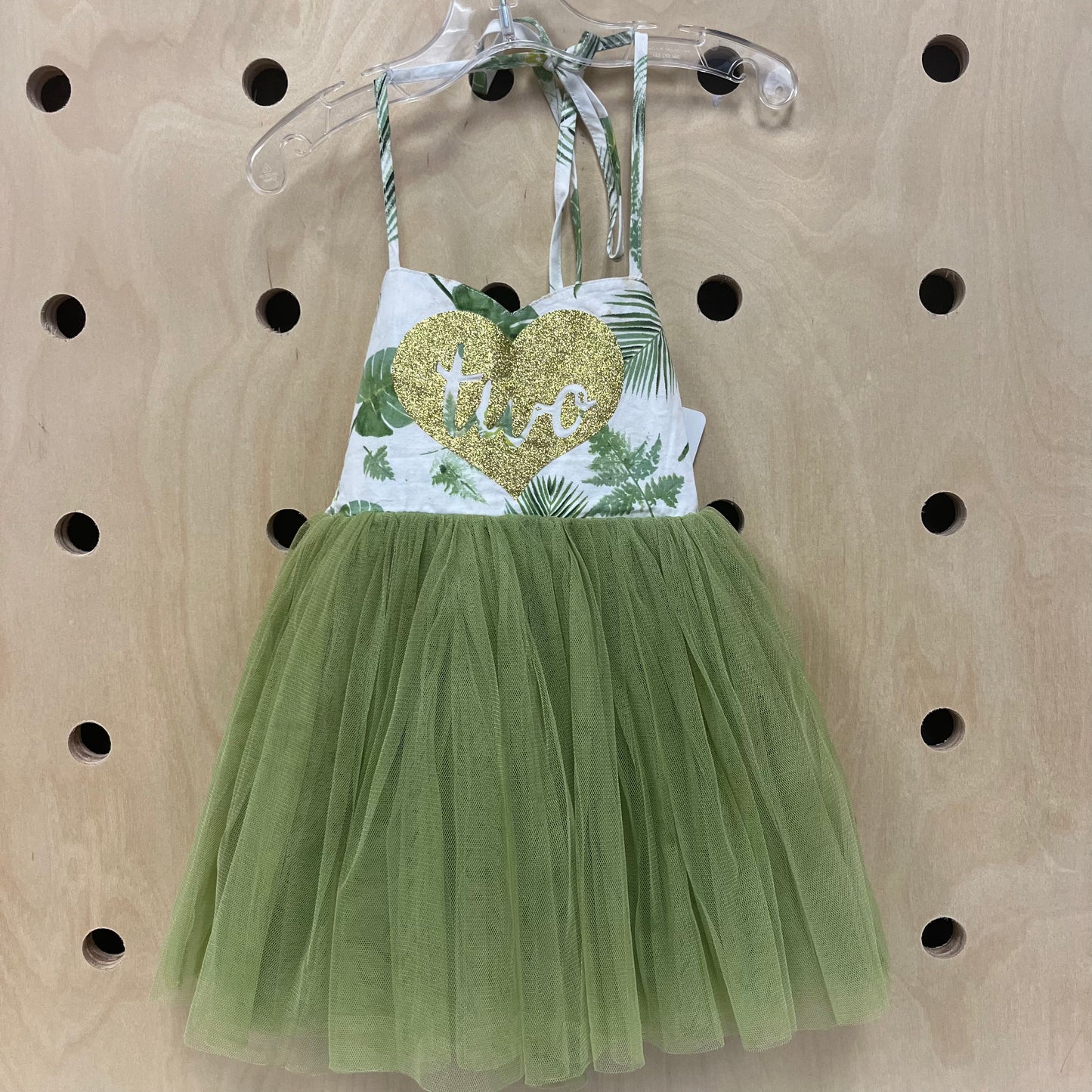 Sage Tulle + Glitter Two Dress