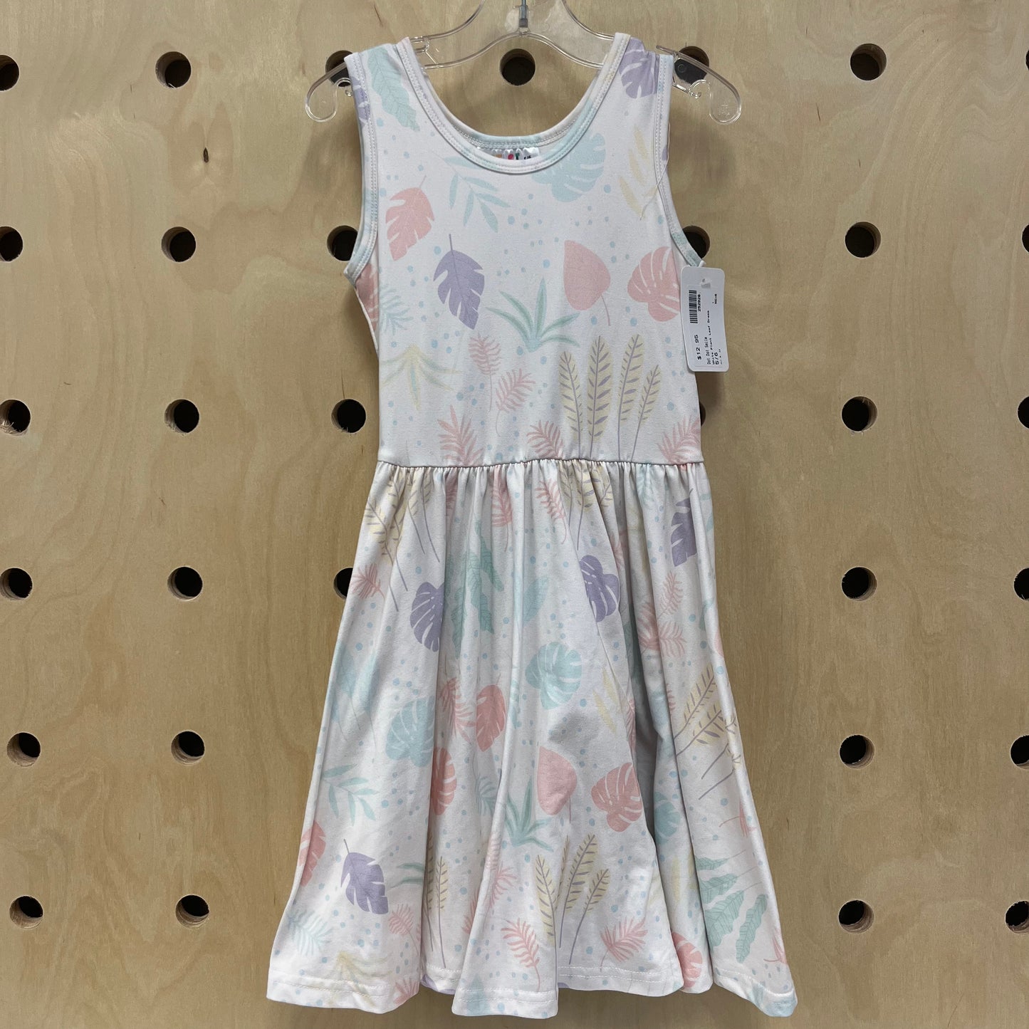 White Plant Leaf Dress