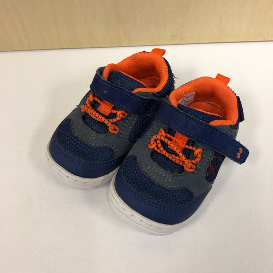 Blue + Orange Velcro Shoes