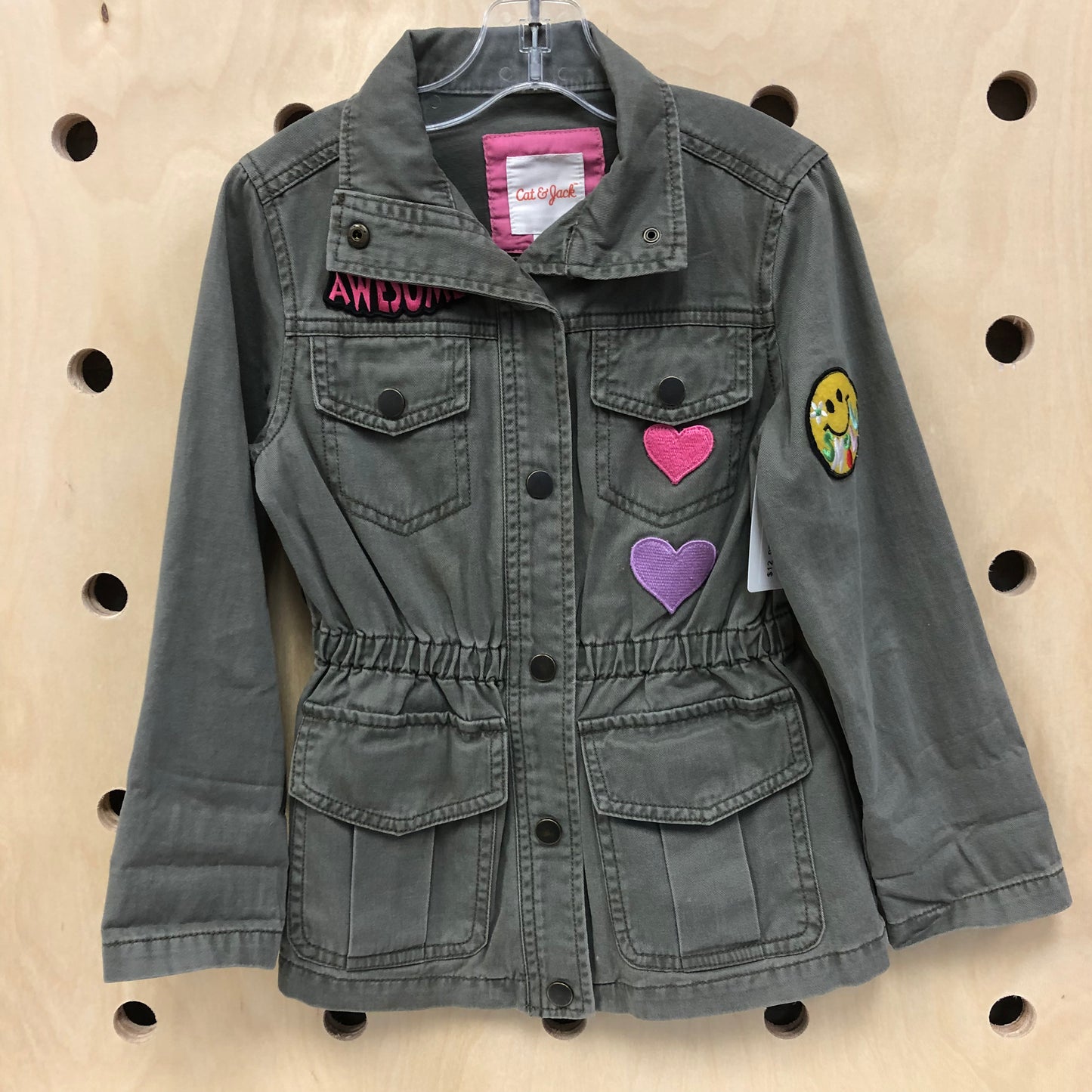 Olive Patched Army Jacket