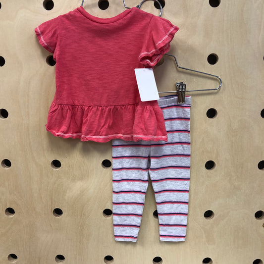 Coral+Grey Outfit