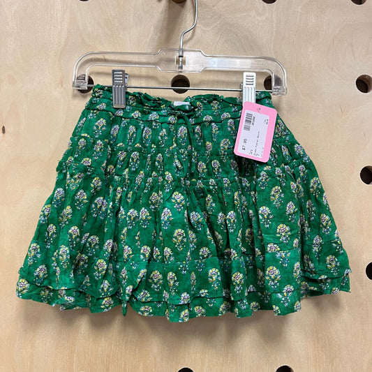 Green Floral Skirt