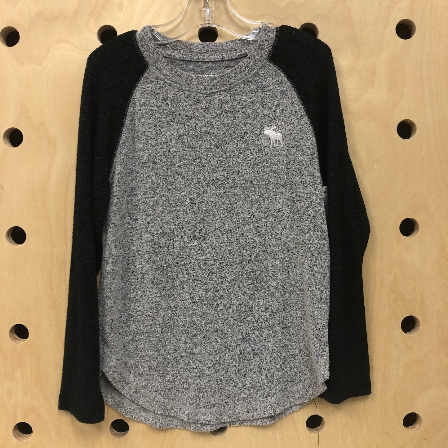 Heathered Grey & Black Long Sleeve