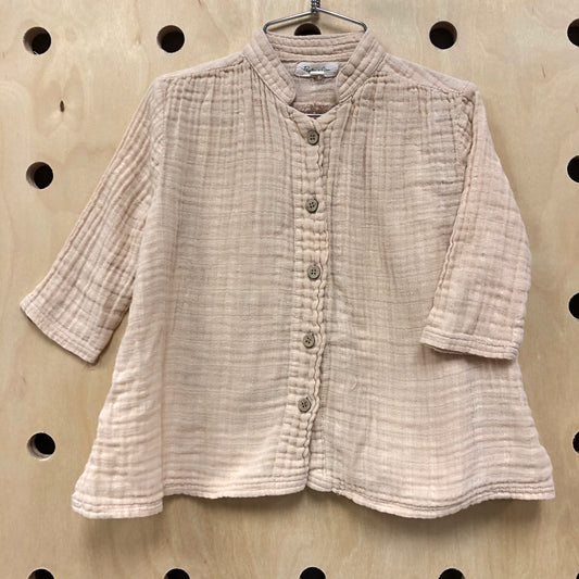 Beige Muslin Button Up