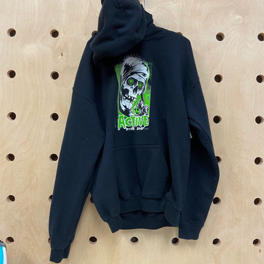 Black + Green Skeleton Hoodie
