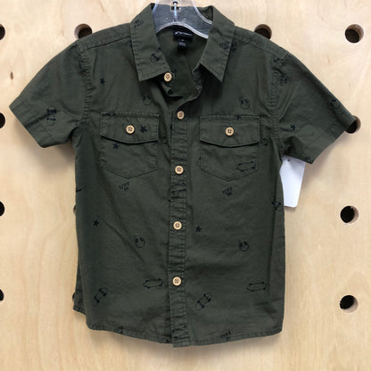 Olive No Rules Button Up
