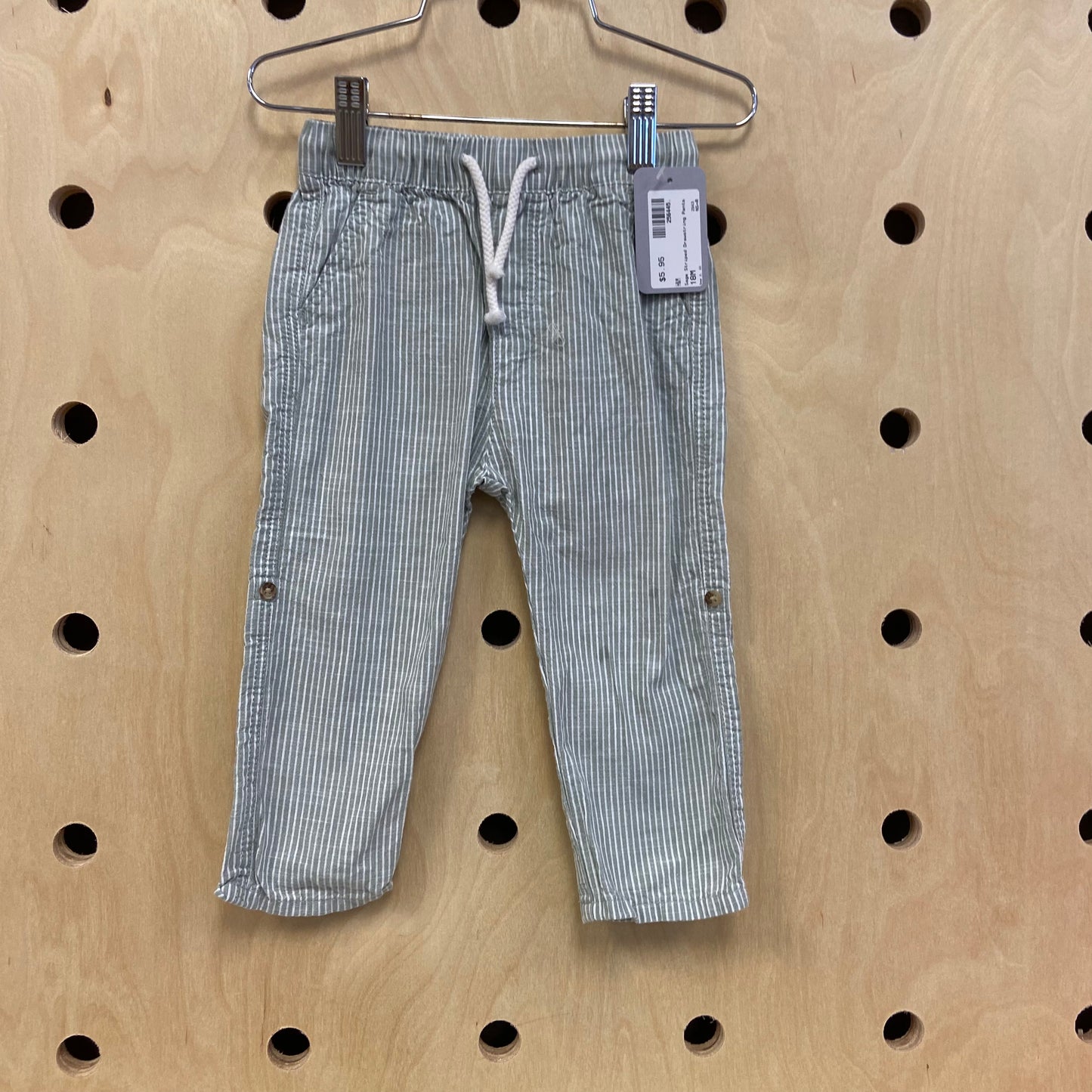 Sage Striped Drawstring Pants