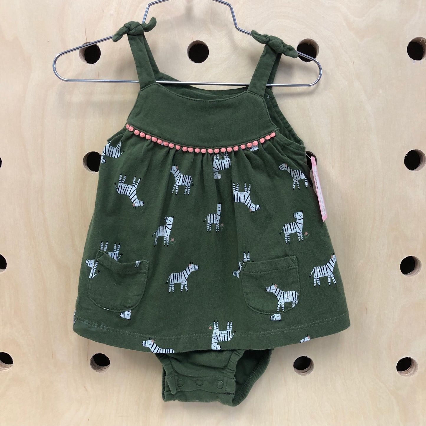 Green Zebra Romper