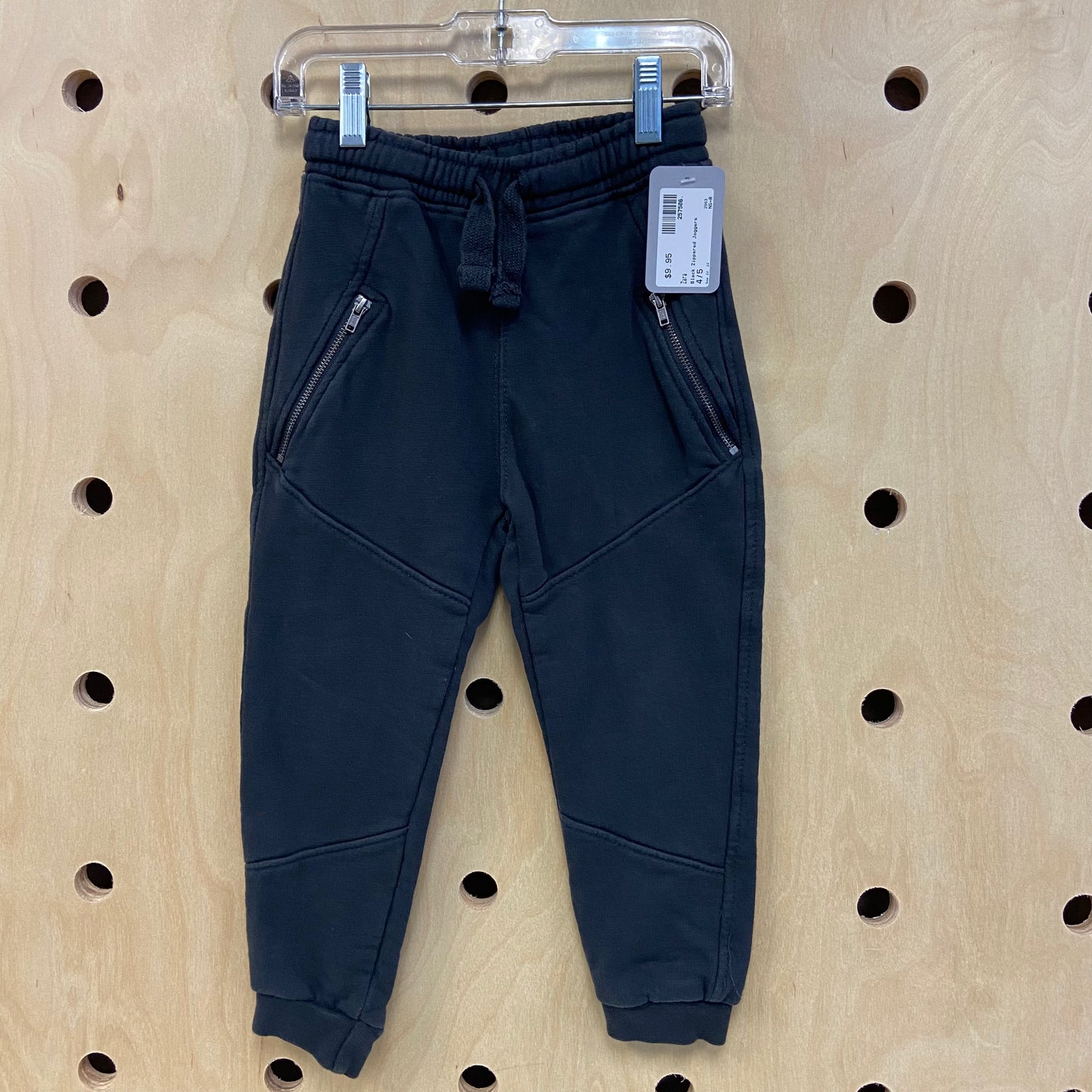 Black Zippered Joggers