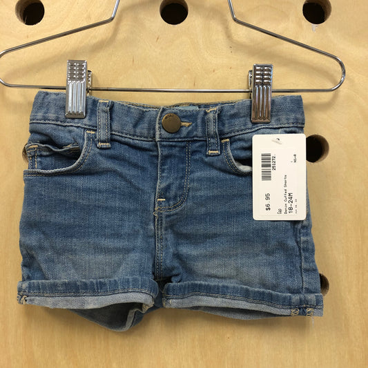 Denim Cuffed Shorts