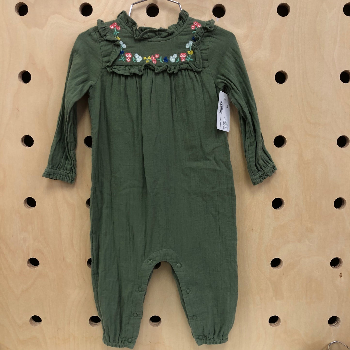 Green Floral Romper