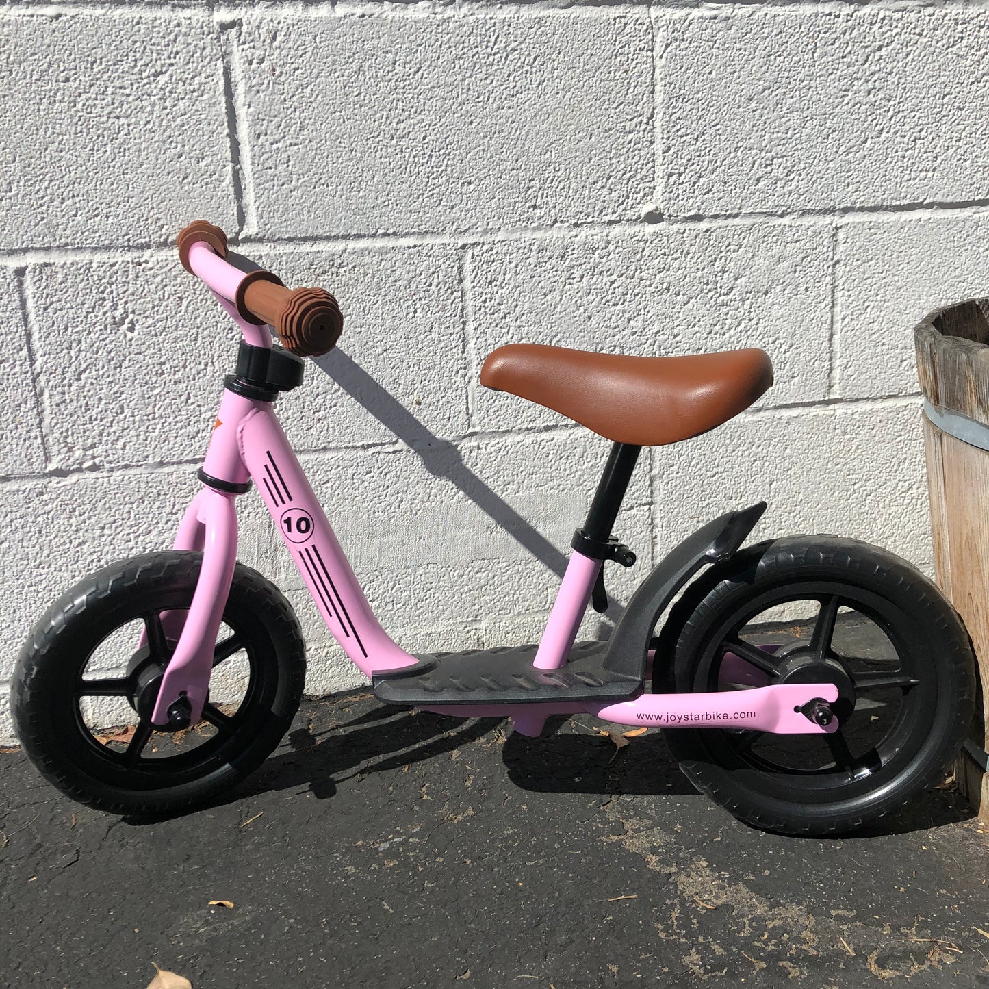 Pink + Brown Balance Bike