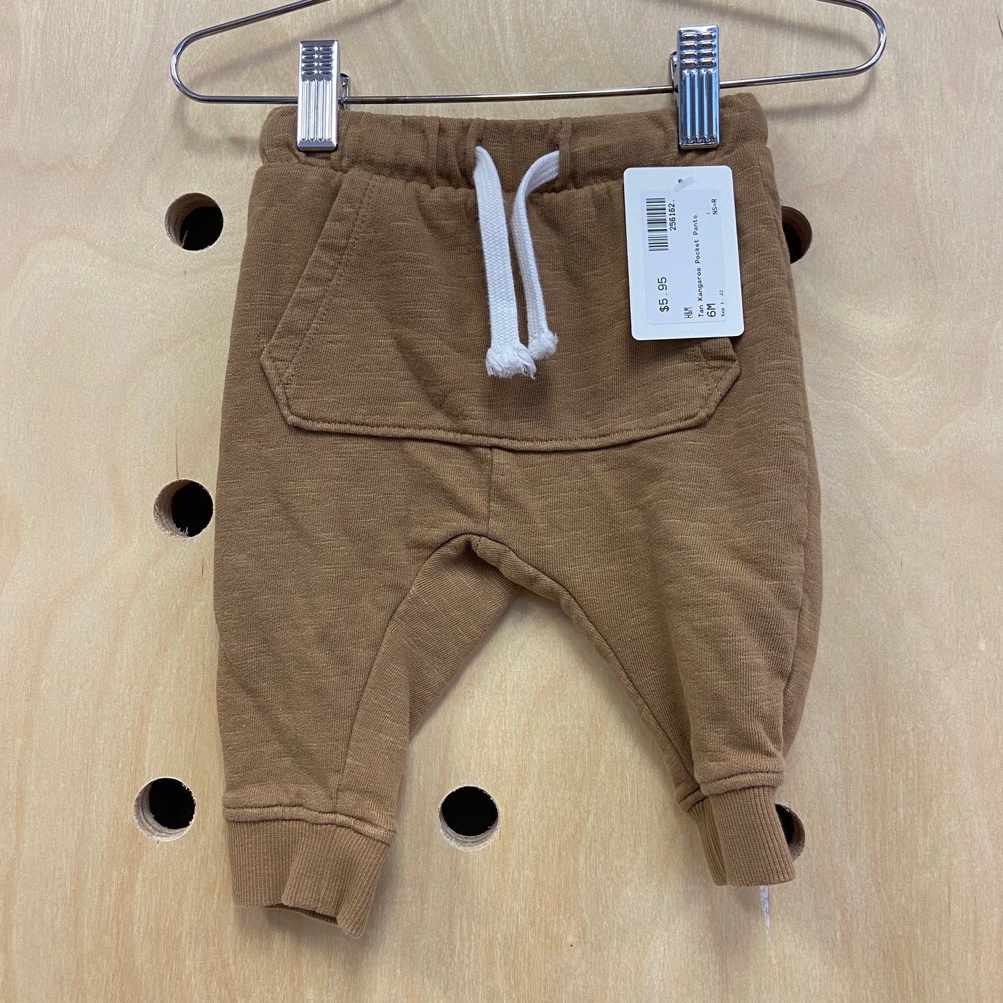Tan Kangaroo Pocket Pants