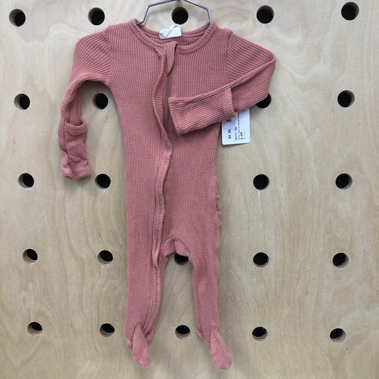 Coral Waffle Knitt Footies