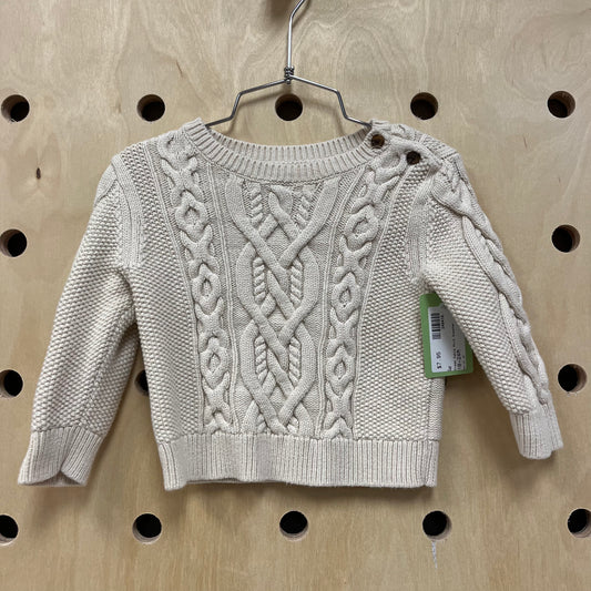 Cream Cable Knit Sweater