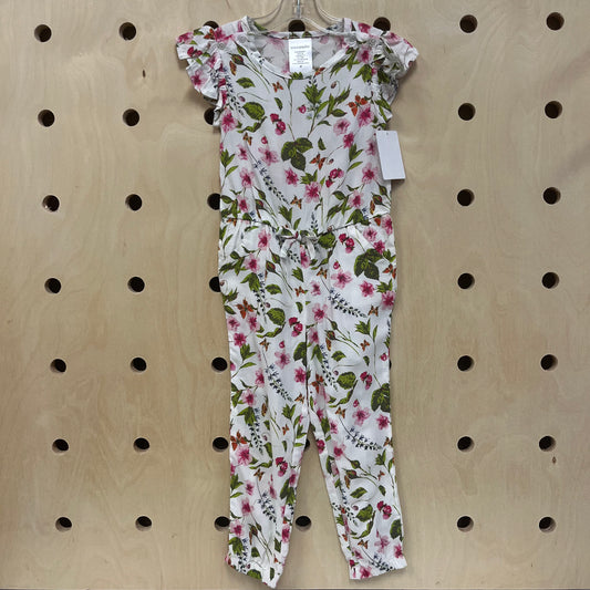 Cream Floral Jumpsuit