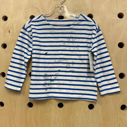 Beach Things Striped LS Top