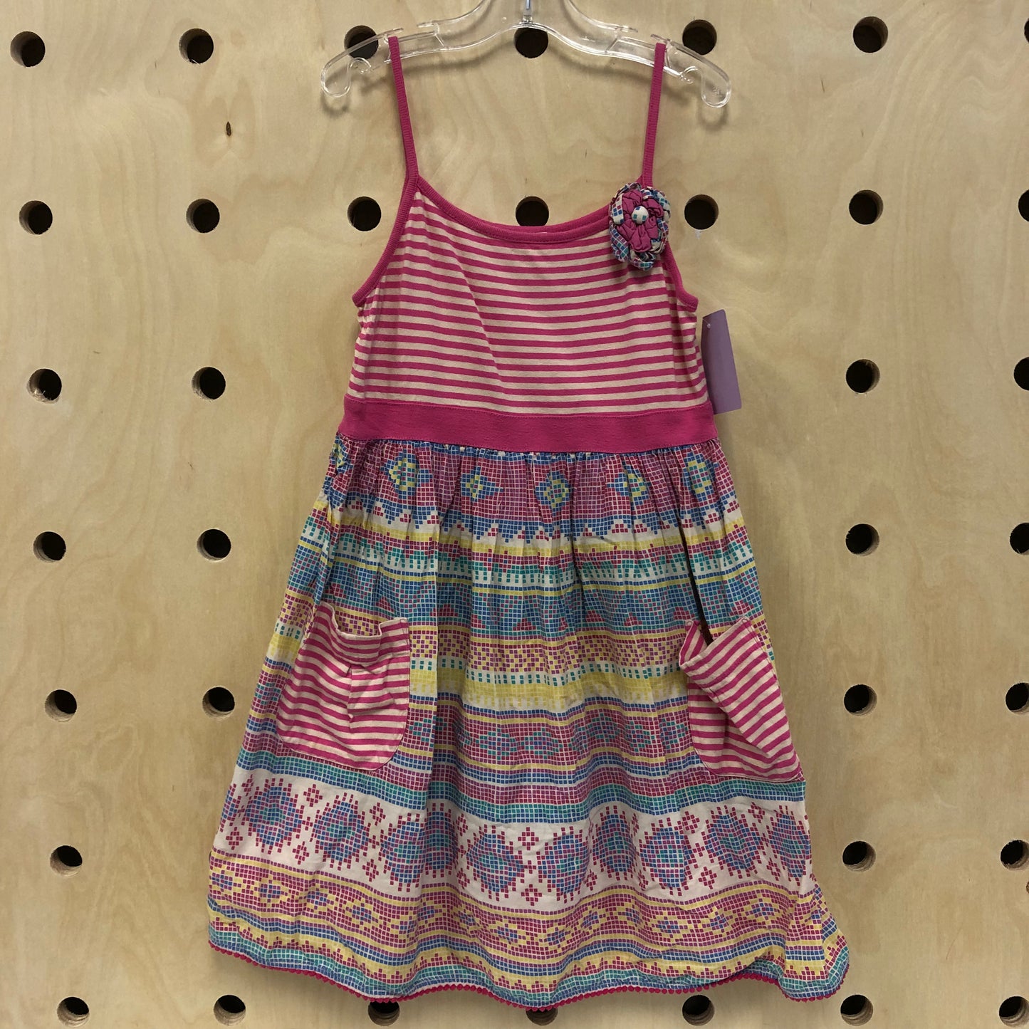 Pink Colorful Pixel Dress