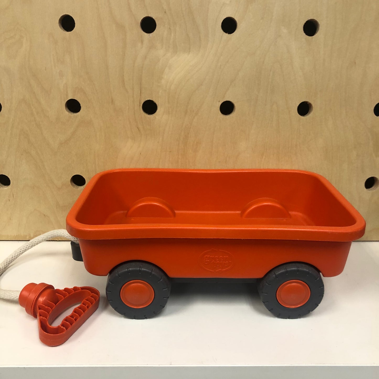 Orange Pull Along Wagon