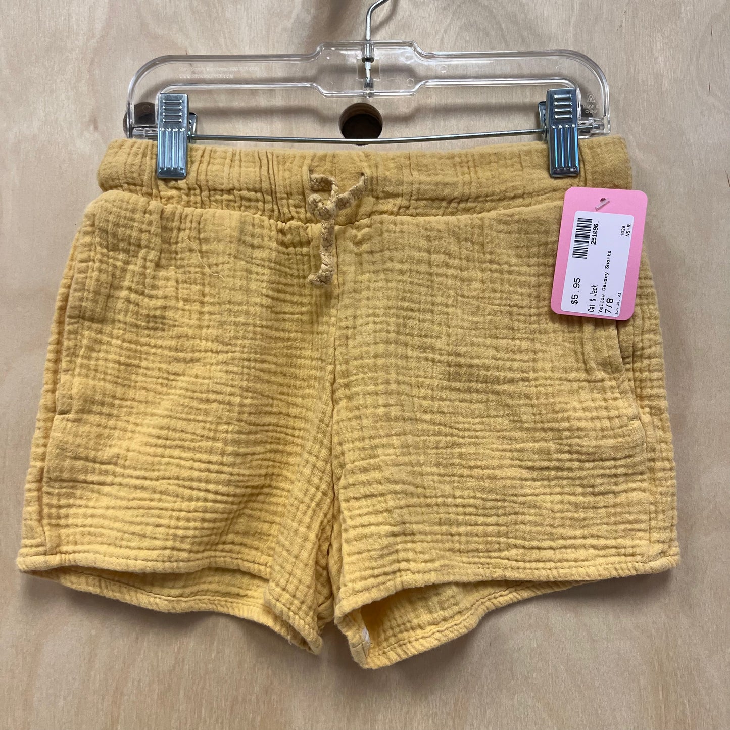 Yellow Gauzy Shorts