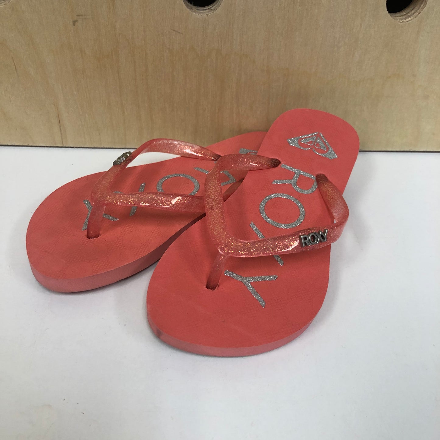 Pink + Silver Flip Flops