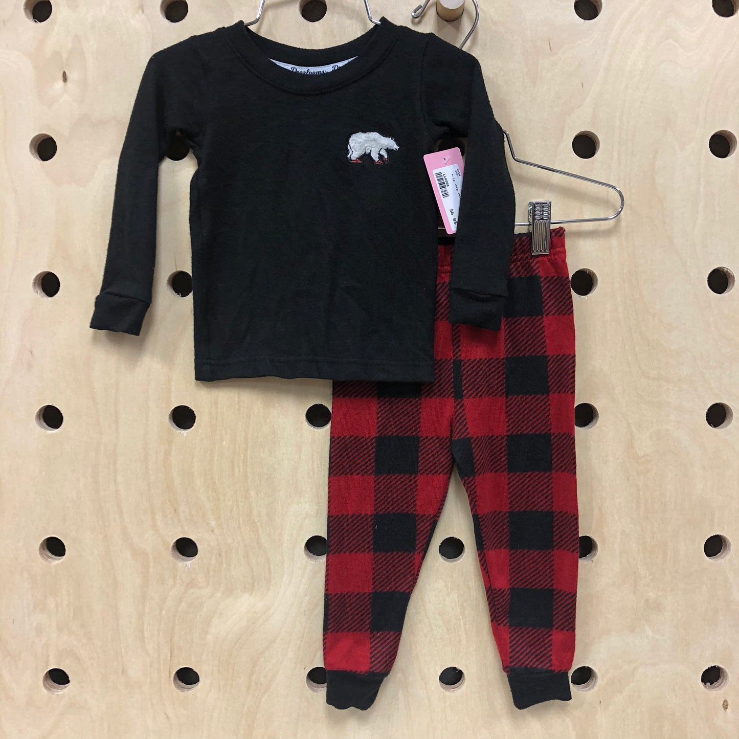 Black + Red Polar Bear PJ's