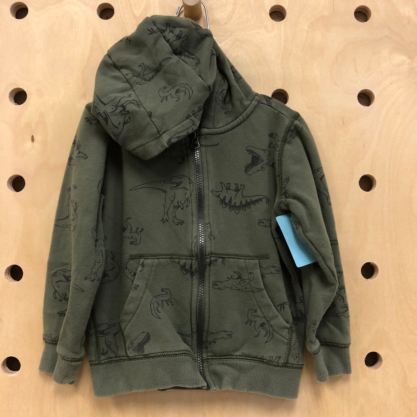Green Dinosaur Zip Hoodie
