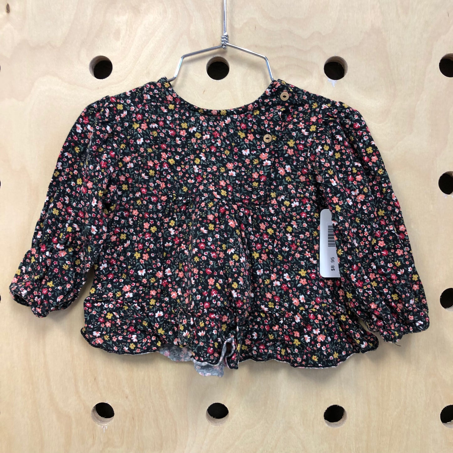Black Floral Top