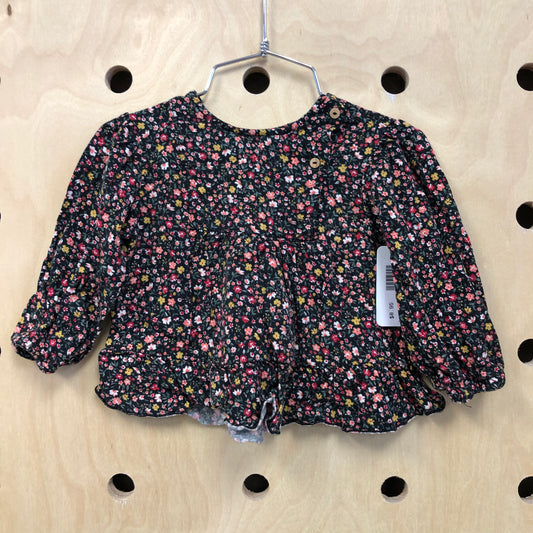 Black Floral Top