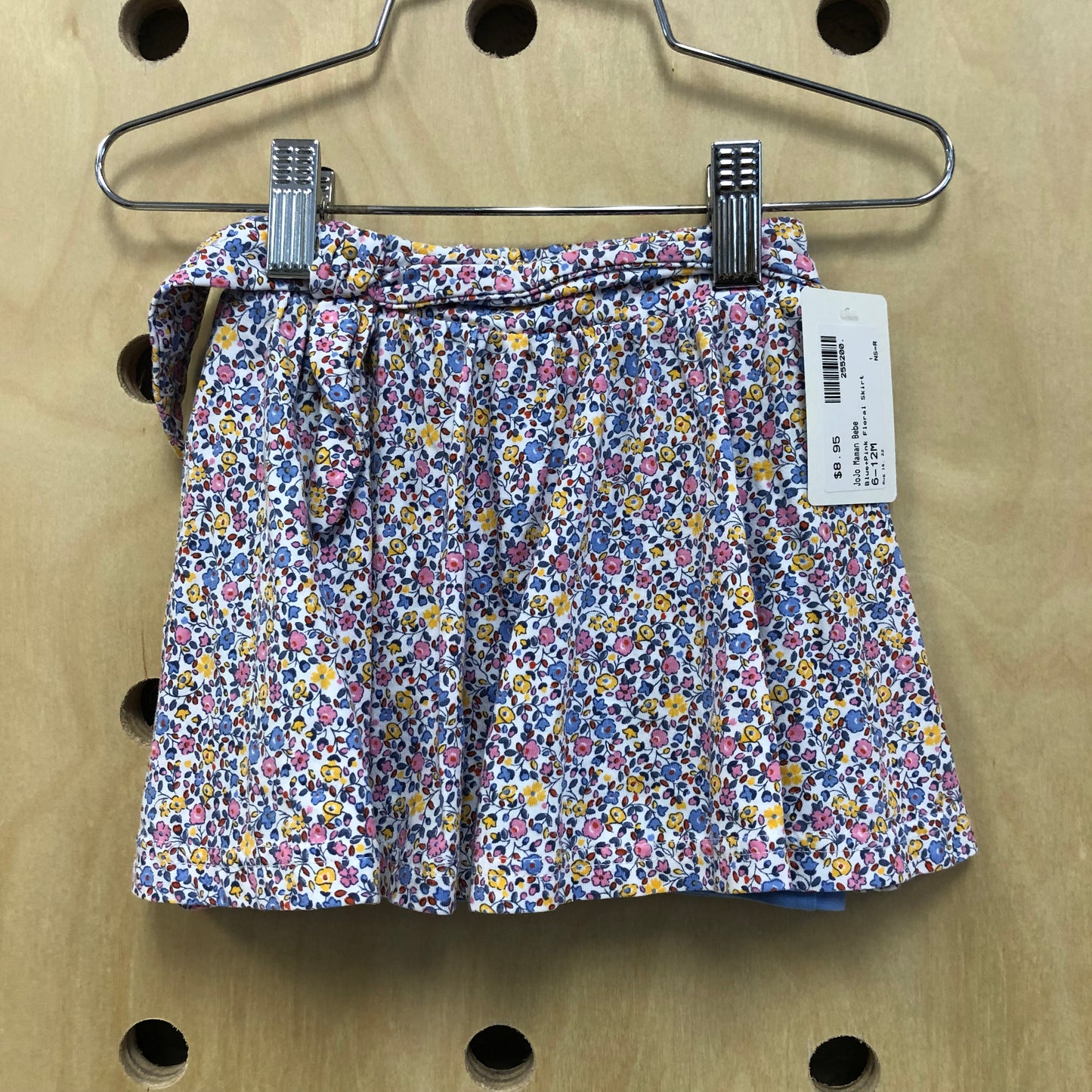 Blue+Pink Floral Skirt