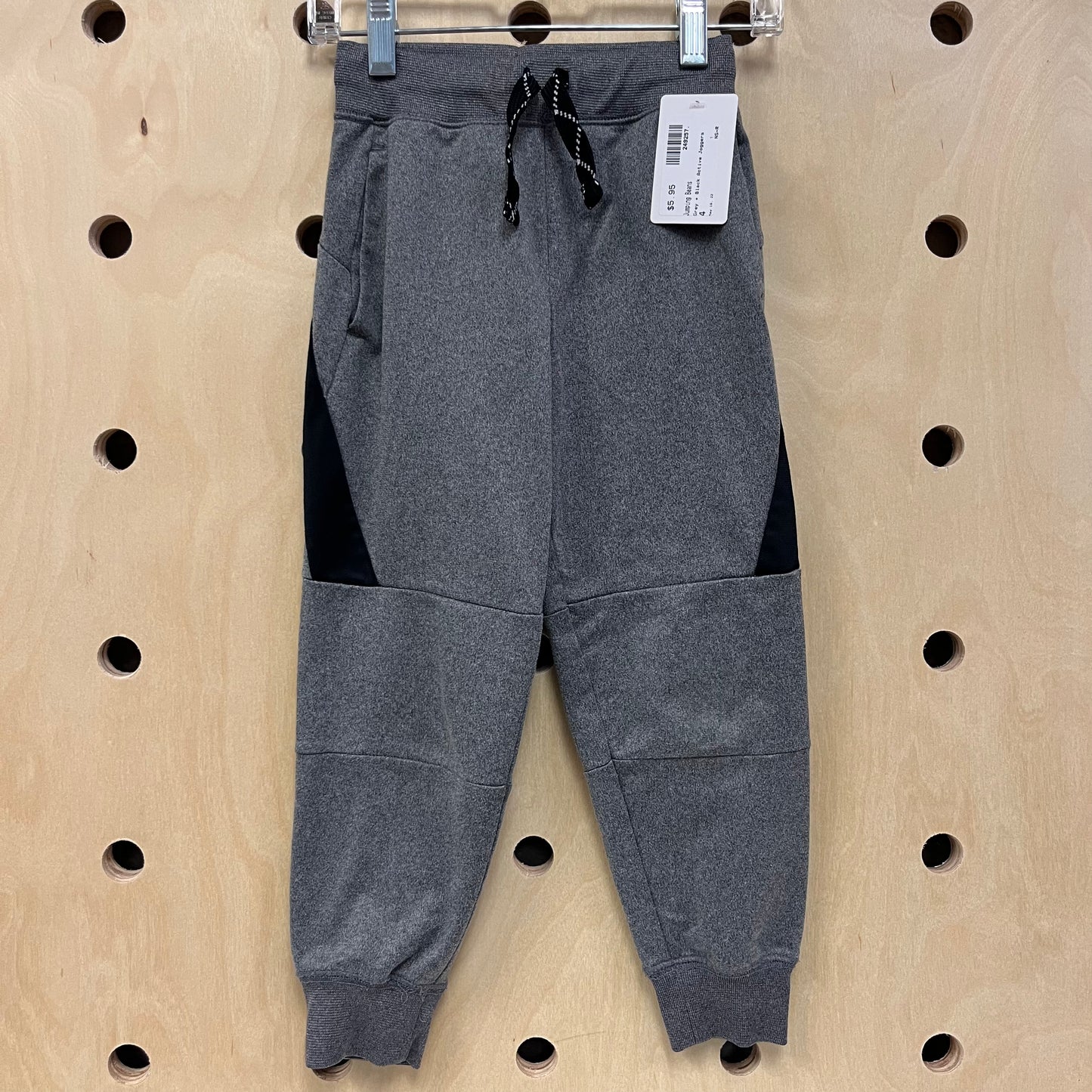 Grey + Black Active Joggers