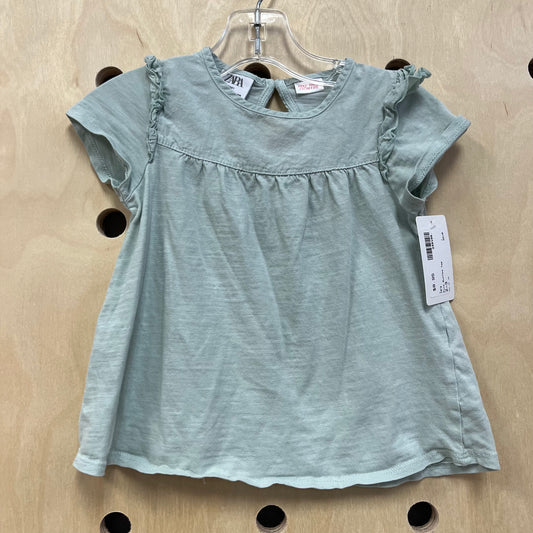 Mint Ruffle Top