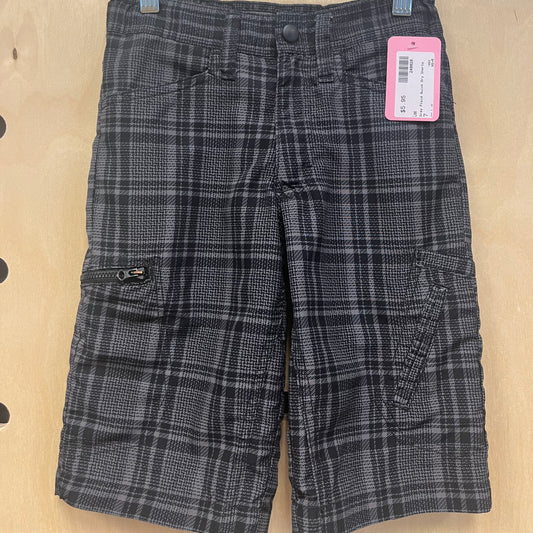 Grey Plaid Quick Dry Shorts