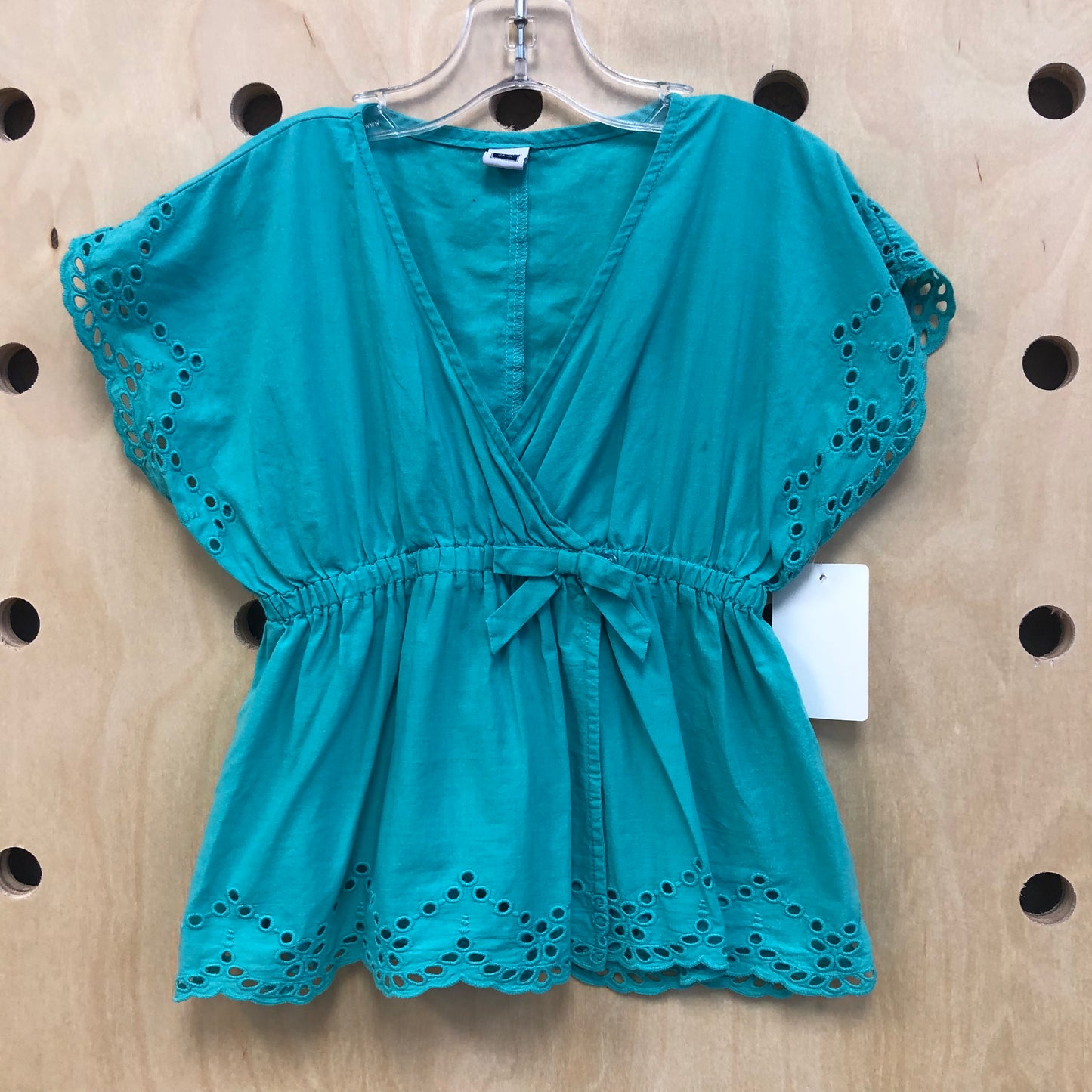 Teal Eyelet Swim Cover Up