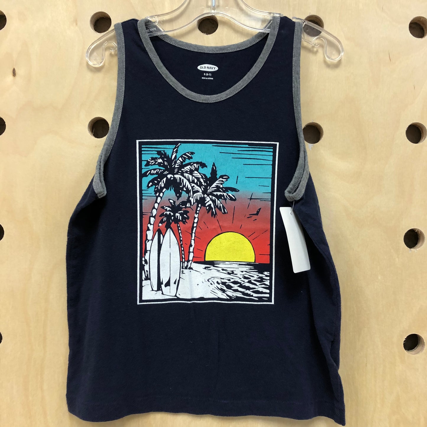 Sunset Navy Ringer Tank
