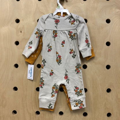 Mustard Floral Rompers NEW!