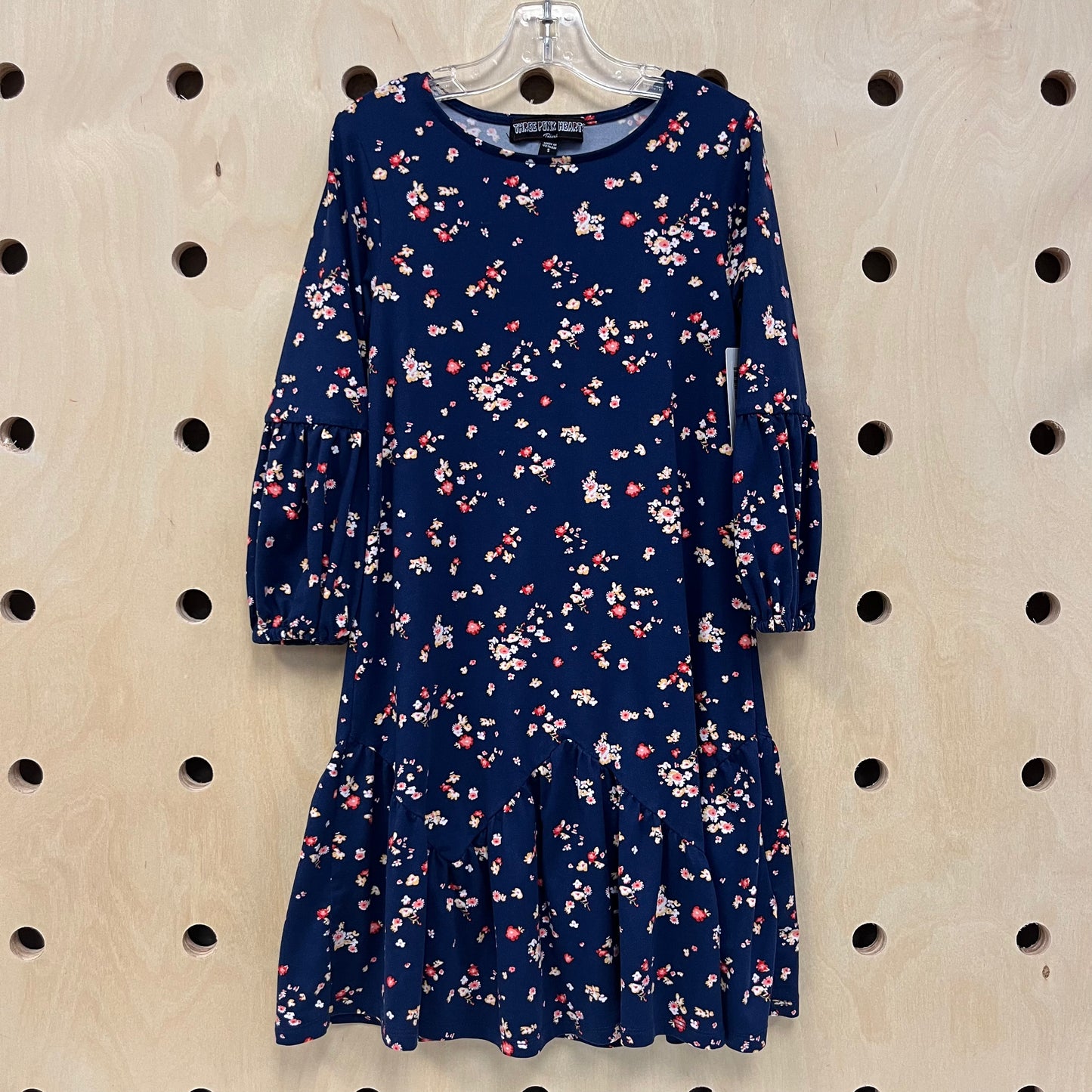 Soft Navy Floral Dress