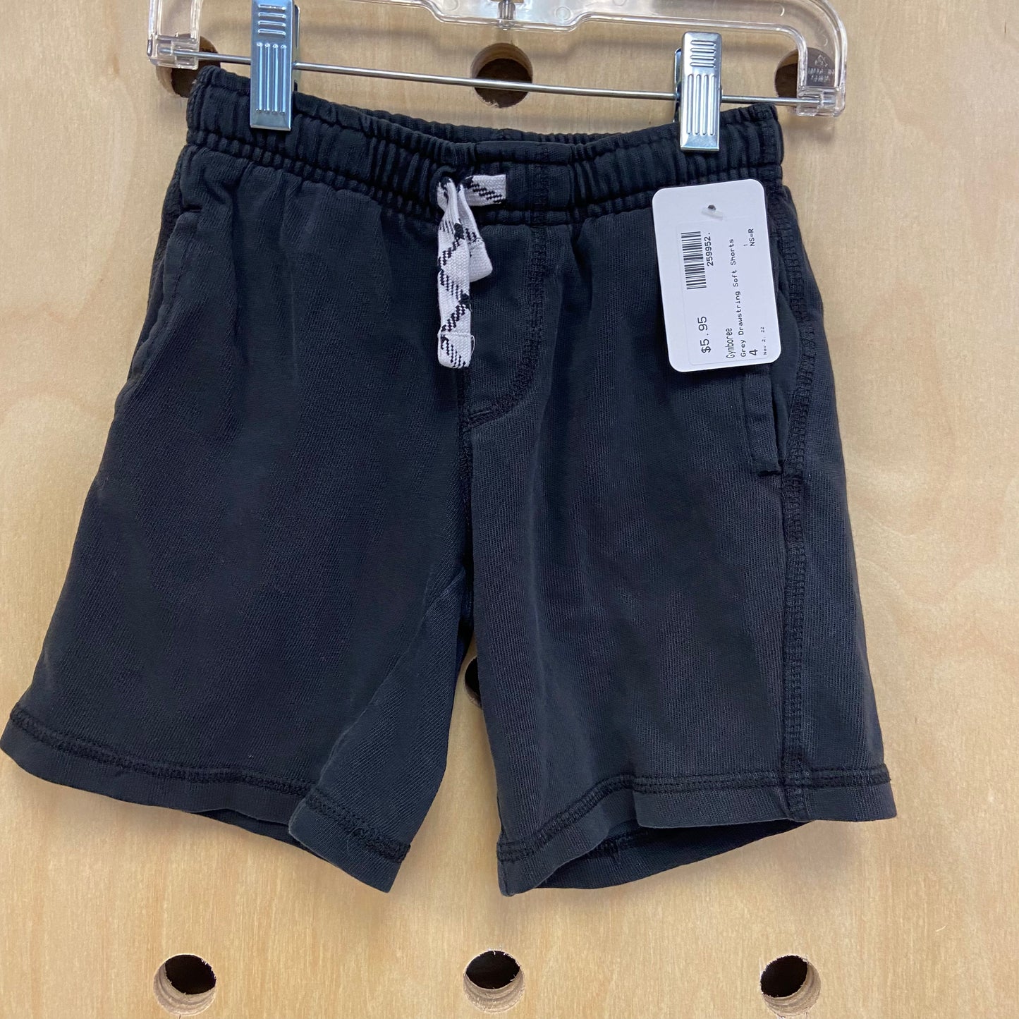 Grey Drawstring Soft Shorts