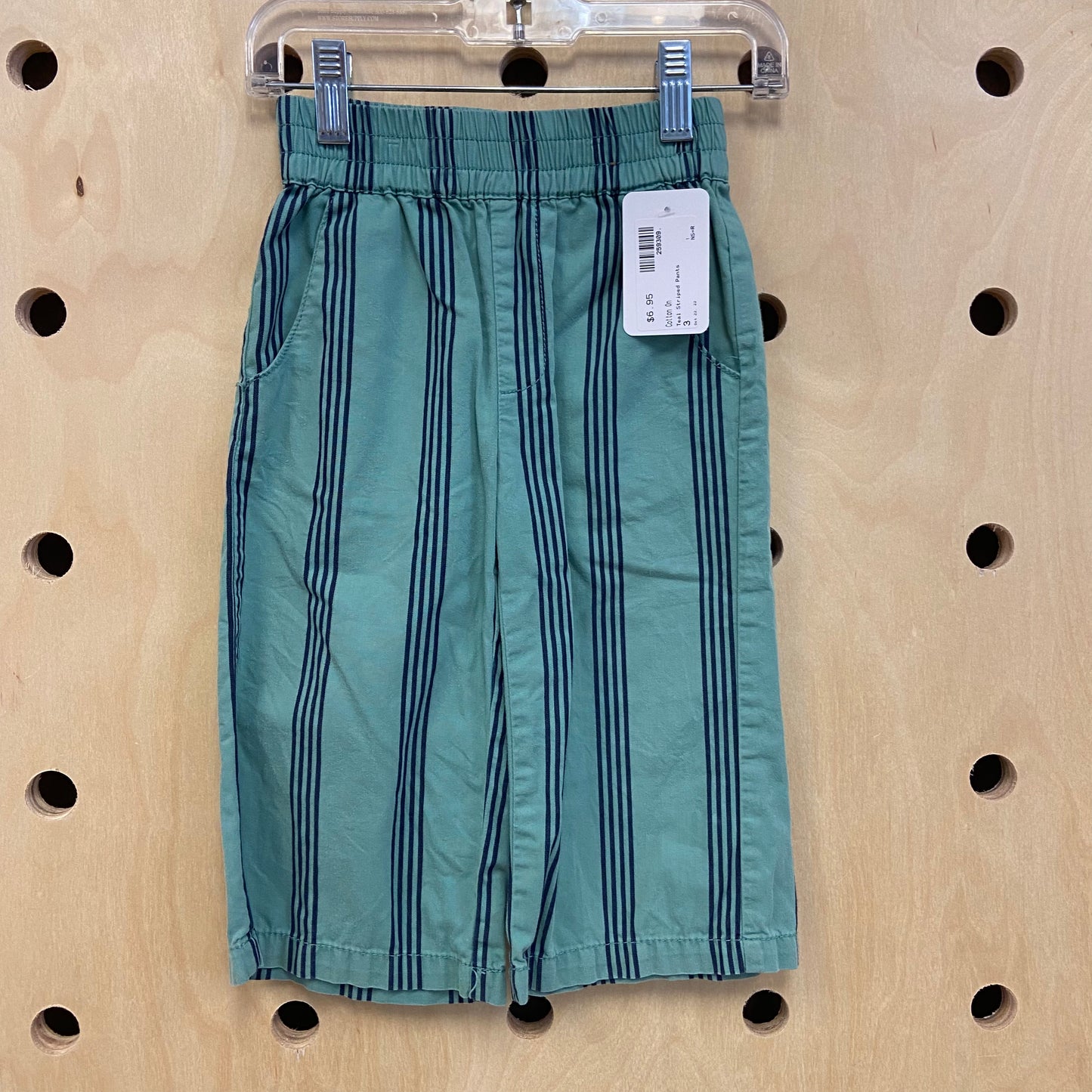 Teal Striped Pants