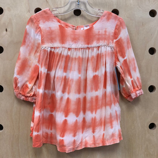 Coral Tie Dye Top