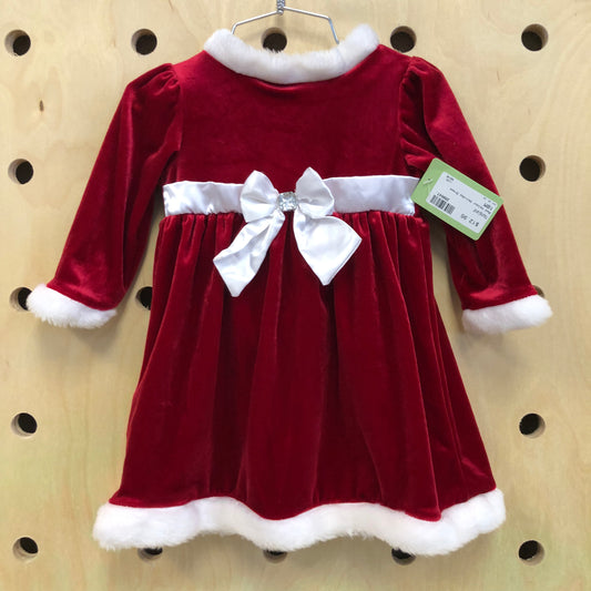 Red Velour Holiday Dress
