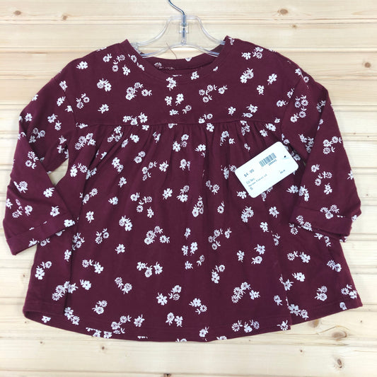 Maroon Floral LS