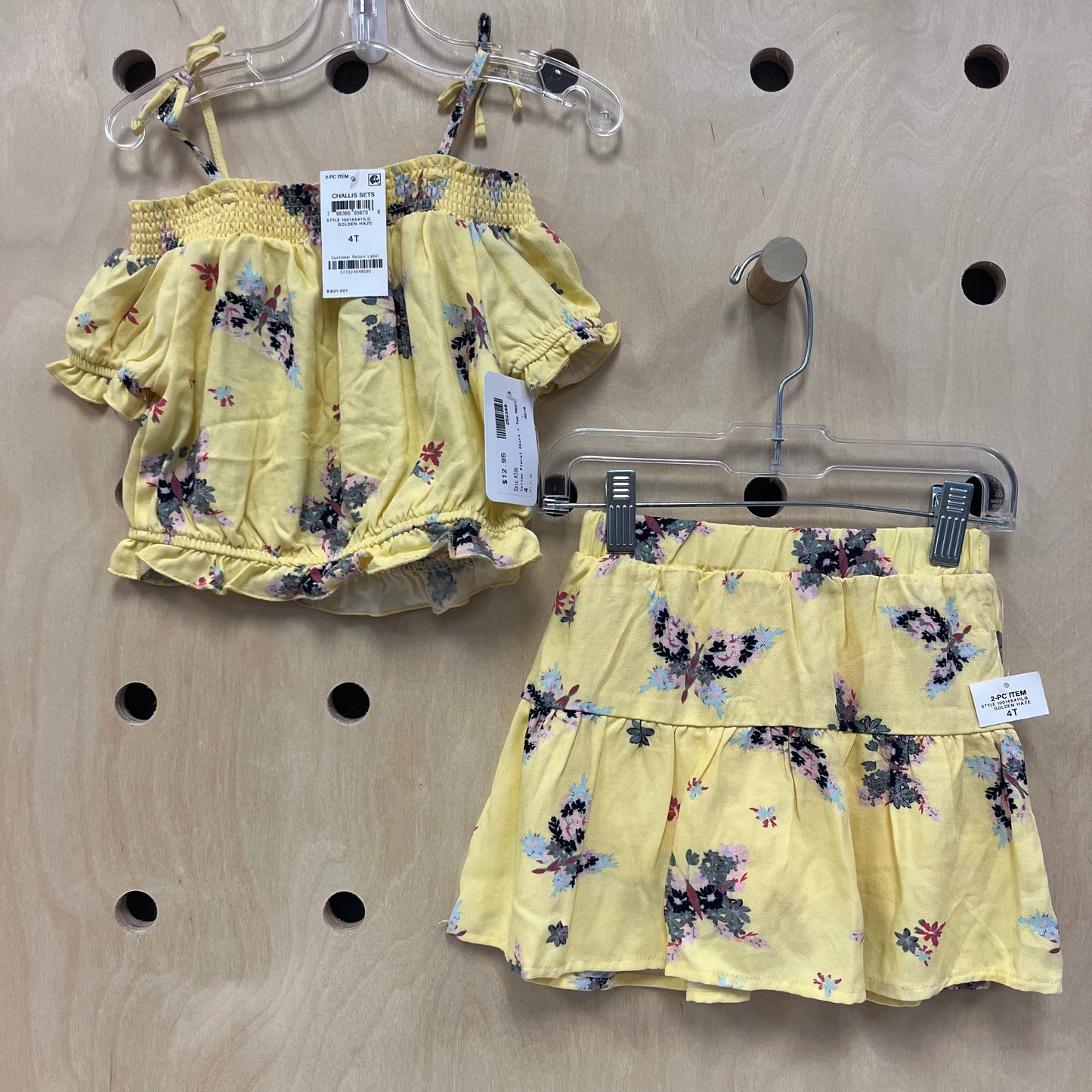 Yellow Floral Skirt + Top NEW!